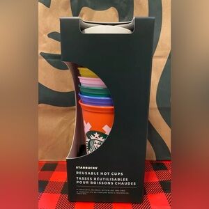 Starbucks 2021 Summer reusable cups ~ 6 pack set ~ ABSTRACT Limited 16 oz